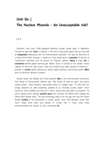 [GreenBook] Unit 6. Nuclear Pheonix - An Unacceptable Risk?