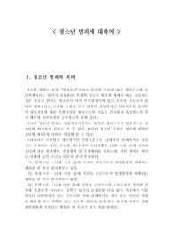 [형법, 형사정책] 청소년 범죄에 대하여