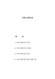 커뮤니케이션의중요성과 과정 그리고 커뮤니케이션에 대한 영향요인