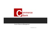 커머스 뱅크(commerce bank) 경영관련 분석(4p 및 stp, swot,인적자원)
