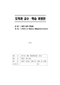 도덕과 교수 학습 과정안 토론수업모형