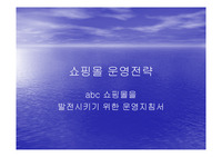 쇼핑몰 운영전략-shoppingamall managing strategy