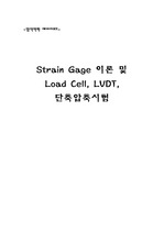 암석역학 실험 예비레포트_Strain Gage 이론 및  Load Cell, LVDT, 단축압축시험