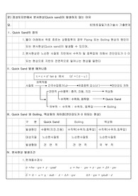 점성토지반에서 분사현상, p-q공간의파괴포락선의 상관관계,시료교란이 전단강도와 압밀특성에 미치는 영향