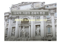 다국적 기업의 경제적 환경 - 유럽연합(European Union; EU)