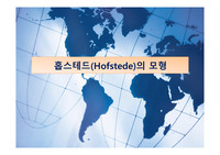 비교문화모형 - 홉스테드(Hofstede)의 모형