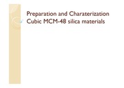 Preparation and CharaterizationCubic MCM-48 silica materials