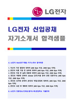 LG전자 자기소개서 - LG전자 연구개발직 자소서 + 면접족보