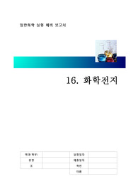 화학전지 예비보고서