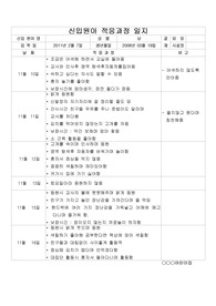 신입원아 적응과정 일지