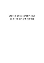 선진국과 한국의 보육정책 비교 및 한국의 보육정책 개선방향