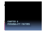 PLLT 6과 Personality Factors