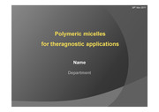 Polymeric micelles for theragnosis (imaging+therapy)