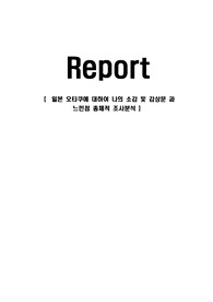 일본 오타쿠에 대하여 나의 소감 및 감상문 과 느낀점 총체적 조사분석
