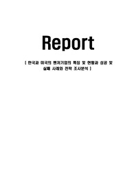 한국과 미국의 벤처기업의 특징 및 현황과 성공 및 실패 사례와 전략 조사분석