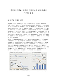 중국의 위안화 절상이 미국경제와 한국경제에 미치는 영향