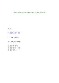 국제운전자본의 관리(국제현금관리, 국제적 자금이전)
