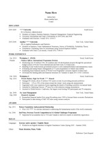 이력서(CV, resume) 영국 석사 합격 샘플