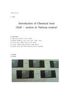 Introduction of Chemical boat결과 보고서