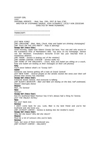 GOSSIP GIRL 대본 1X02