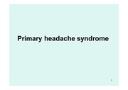 Primary headache syndrome