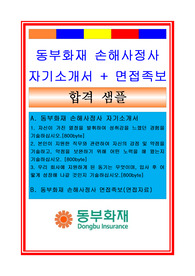 동부화재자기소개서, 자소서
