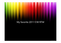 My favorite 2011 FW RTW