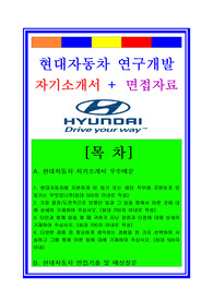현대자동차자소서, 연구개발 연구직 자기소개서, 면접후기, 지원동기, 합격스펙