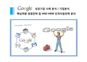 [인적자원 HRD HRM] Google - 기업문화 인적자원관리 인사관리 성공사례 및 경영전략 분석