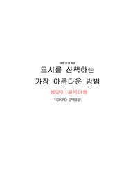 여행상품개발 - 봄맞이 골목여행 TOKYO 2박 3일