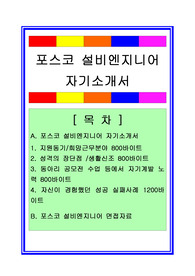 [추천][합격 자기소개서] 포스코 합격자기소개서