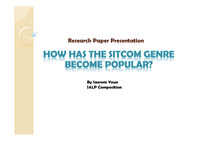Sitcom English presentation 시트콤 장르에 관한 영어 발표 ppt