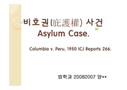 비호권(庇護權) 사건 (Haya de la torre Case).