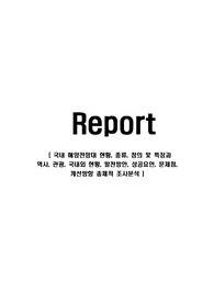 국내 해양전망대 현황, 종류, 정의 및 특징과 역사, 관광, 국내외 현황, 발전방안, 성공요인, 문제점, 개선방향 총체적 조사분석