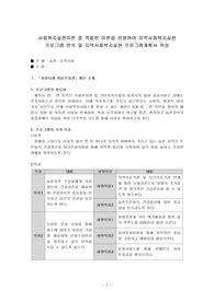 사회복지실천이론 중 적합한 이론을 선정하여 지역사회복지실천 프로그램 분석 및 지역사회복지실천 프로그램계획서 작성