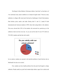 (영문리포트)Junk Food affects for our body