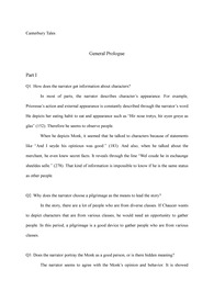 (6)Canterbury Tales-General Prologue