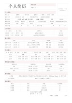 중국어 이력서 샘플 (내용 포함)