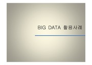 BIG DATA 활용사례