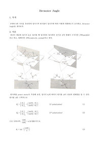브루스터 각(Brewster Angle) 실험