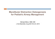 Mandibular distraction osteogenesis for obstructive sleep apnea syndrome OSAS