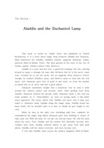 [영어독후감] 알라딘과 요술램프 (Aladdin and the enchanted lamp)