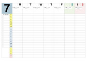 2012년 후반기 일일 시간계획표, 일일 학습계획표, 일일 생활계획표