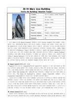 [초고층 빌딩] 30 St Mary Axe Building(Gherkin Tower) & Taipei 101 Tower