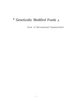 Genetically Modified Foods (유전자 변형 식품)