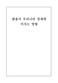 환율이 우리나라 경제에 미치는 영향
