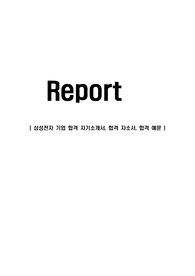삼성전자 기업 합격 자기소개서, 합격 자소서, 합격 예문