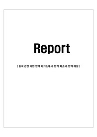 중국 관련 기업 합격 자기소개서, 합격 자소서, 합격 예문