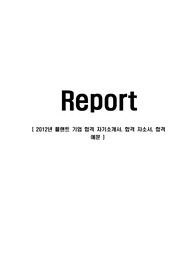 플랜트 기업 합격 자기소개서, 합격 자소서, 합격 예문