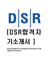 [DSR-최신공채합격자기소개서]DSR자기소개서,DSR자소서,디에스알합격자기소개서자소서